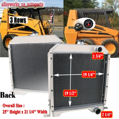 Tractor 3 Row Radiator For Case 1840 1845C Diesel Motor Skid Steer Loaders USA - Image 1 of 4