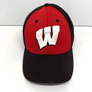 University Of Wisconsin Badgers Adjustable Red/Black Hat Cap Collegiate Headwear - Picture 1 of 5