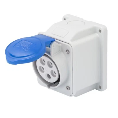 GEWISS GW62406 10° ANGLED SURFACE-MOUNTING SOCKET-OUTLET IP44 - 3P+N+E 16A 250V - Image 1 of 4