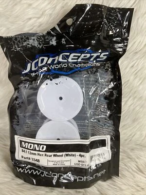 JConcepts Inc. Rear Mono12mm Hex Wheel White B4.1 RB5 JCO3348 - Image 1 of 4