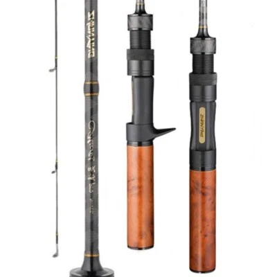 Fishing Rod 5ft/5.5ft/6ft Casting Spinning Rod Carbon Fiber Rod 2 Sections Pole - Image 1 of 4