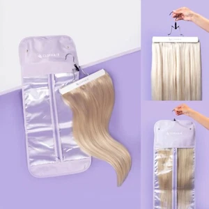 Percha de extensión de cabello y bolsa de transporte - Organizador de almacenamiento para pelucas y extensiones - Imagen 1 de 4