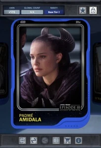 Topps Star Wars Card Trader Padme Amidala Blue Hoard Base Wave 1 T2 x500 - Picture 1 of 2
