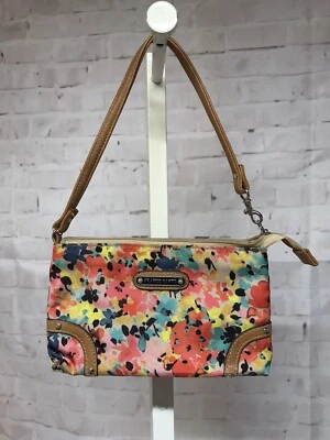 Franco Sarto Floral Muñequera Bolso sin asas Bolso de Viaje Nylon Primavera Verano Flores 8x5 Foto 1 de 4