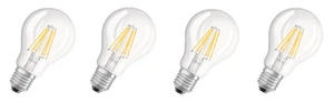4x Osram LED Superstar Birne E27 warmweiß 7W = 60W dimmbar EEK:F (Spektrum A-G) - Bild 1 von 4
