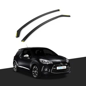 CITROEN DS3 2010-2019 3 Door Hatchback Wind Deflectors 2pc Tinted - Picture 1 of 10