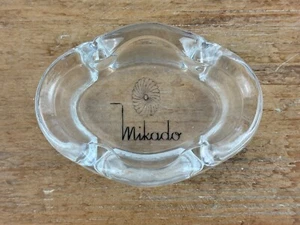 RARE Vintage MIKADO HOTEL GLASS ASHTRAY OSAKA JAPAN MID CENTURY - Picture 1 of 1