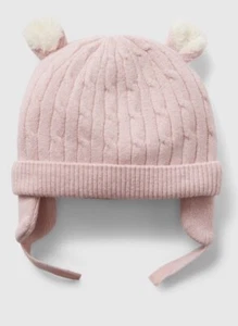 New. Baby Gap CashSoft Sherpa-lined Bear Beanie. Primitive Pink. Size 0-3 Months - Picture 1 of 6