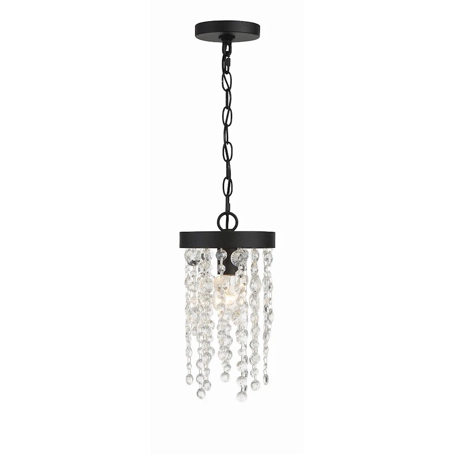 Crystorama Winham 1 Light Pendant, Black Forged - WIN-610-BF-CL-MWP - Изображение 1 из 1