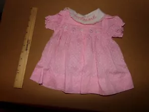 PASST XAVIER ROBERTS SKULPTUR KOHLAUFNÄHER KIND WEICH MÄDCHEN dk/rosa KLEID VINTAGE - Bild 1 von 2