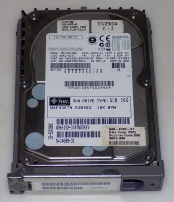 SUN MICROSYSTEMS 540-4689-01 36.4GB 10000RPM Ultra-320 SCSI 80-Pin HARD DRIVE - Image 1 of 4