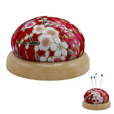 Dramatic For Sewing Home Vintage Pin Cushion DIY Craft Cute Practical Wood Base
