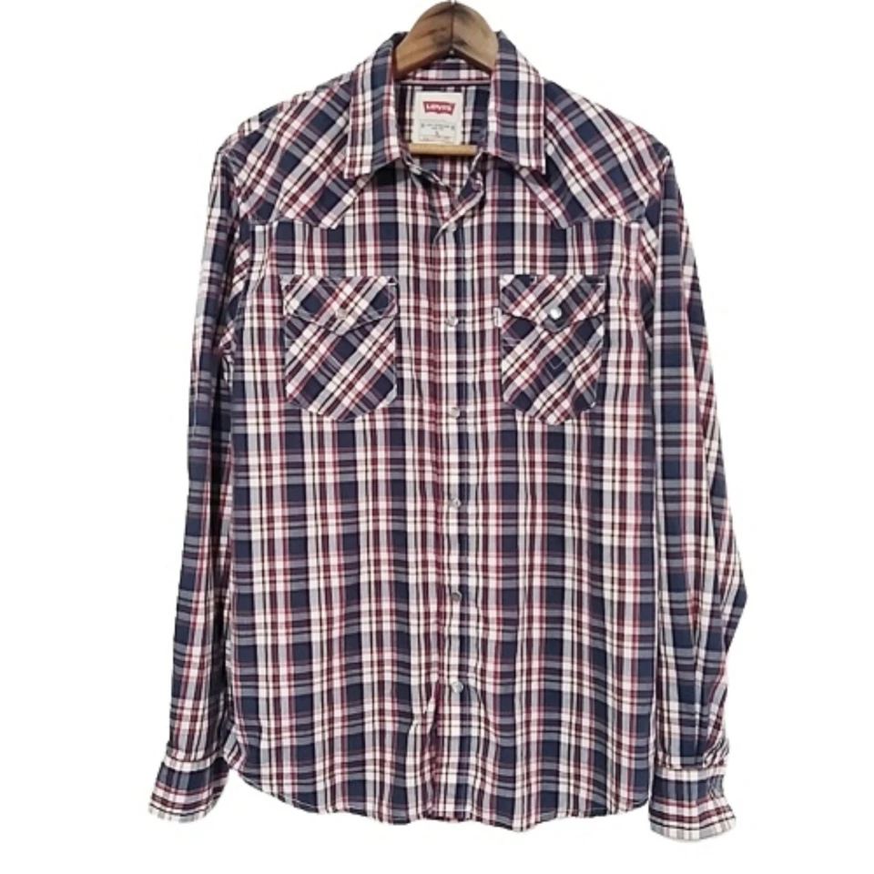 Levi's Men's Western Style Button Front Shirt Small Long Sleeve Modern Fit Shirt - Image 1 of 4