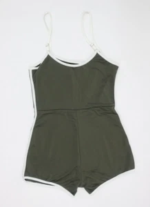Damen Sexy Ärmellos Spaghettiträger Club Kurz Strampler Jumpsuit Grün M - Bild 1 von 12