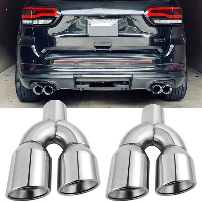 Para Jeep Grand Cherokee Hemi 2.5" a 3.5" Doble Escape Puntas Cuádruples Doble Pared Foto 1 de 4