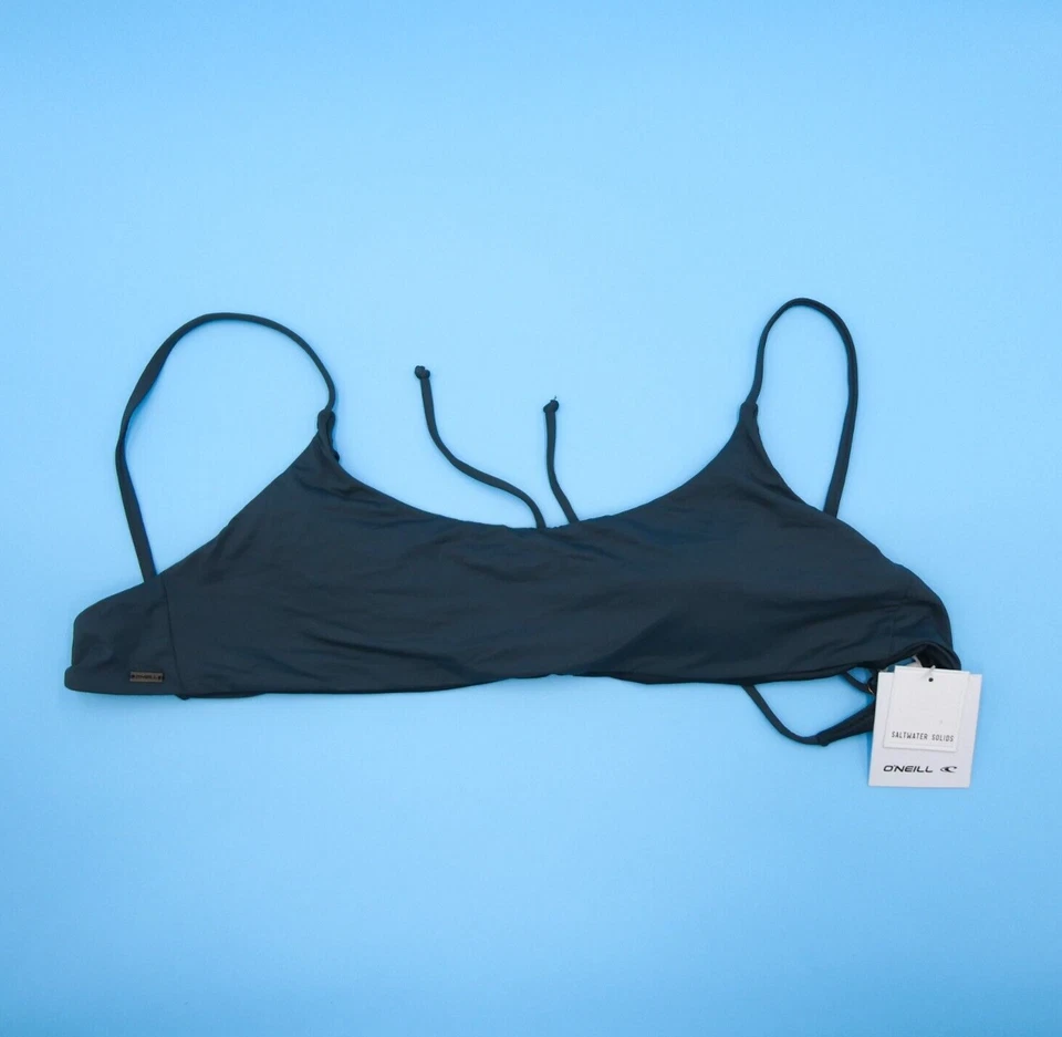 O'Neill Large Bikini Top Padded Green Saltwater Swim Solids Beach Swimsuit New - Image 1 of 4