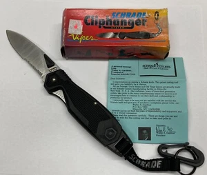 Schrade Viper CH7 Cliphanger Knife (Dealer, Old Stock) Box,Paperwork,Strap - Picture 1 of 18