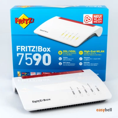 AVM FRITZ!Box 7590 Dual-Band WLAN Router, MU-MIMO, Supervectoring VDSL, wie neu - Bild 1 von 4