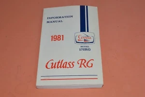 1981 Cessna Cutlass RG 172RG Information Manual - binding edge obscured - Picture 1 of 5