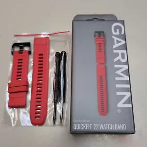Garmin QuickFit 22 Cinturini Orologio, Silicone Rosso Fiamma 010-12496-03 - SPEDIZIONE GRATUITA! - Foto 1 di 6