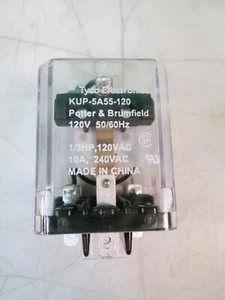 TE Connectivity Potter & Brumfield KUP-5A55-120 Relay 120V 50/60HZ 1/3HP 10A - Picture 1 of 4