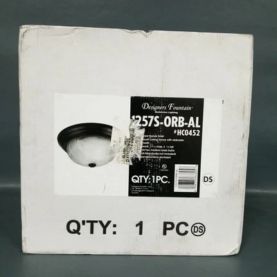 New Designers Fountain 2-Light Flush Mount Ceiling Light Oil Rubbed Bronze - Image 1 of 4