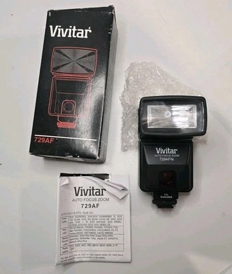 Vivitar Auto Focus Zoom 736AFN. Flash For Minolta Nikon Canon Pentax Vintage  - Image 1 of 4