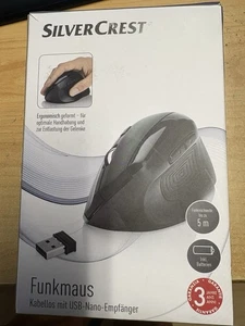 Ergonomische Funkmaus kabellos mit USB-Nano-Empfänger 2,4GHz Silvercrest - Bild 1 von 3