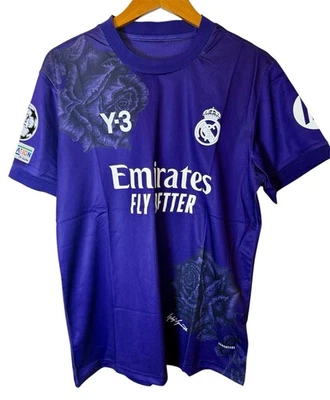 Camiseta Adidas Real Madrid Y-3 Vini Jr #7 120 Aniversario Púrpura Nueva Con Etiquetas Foto 1 de 4