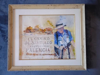 Pintura Acuarela Original Gloria Warren "Camino De Santiago" Foto 1 de 4