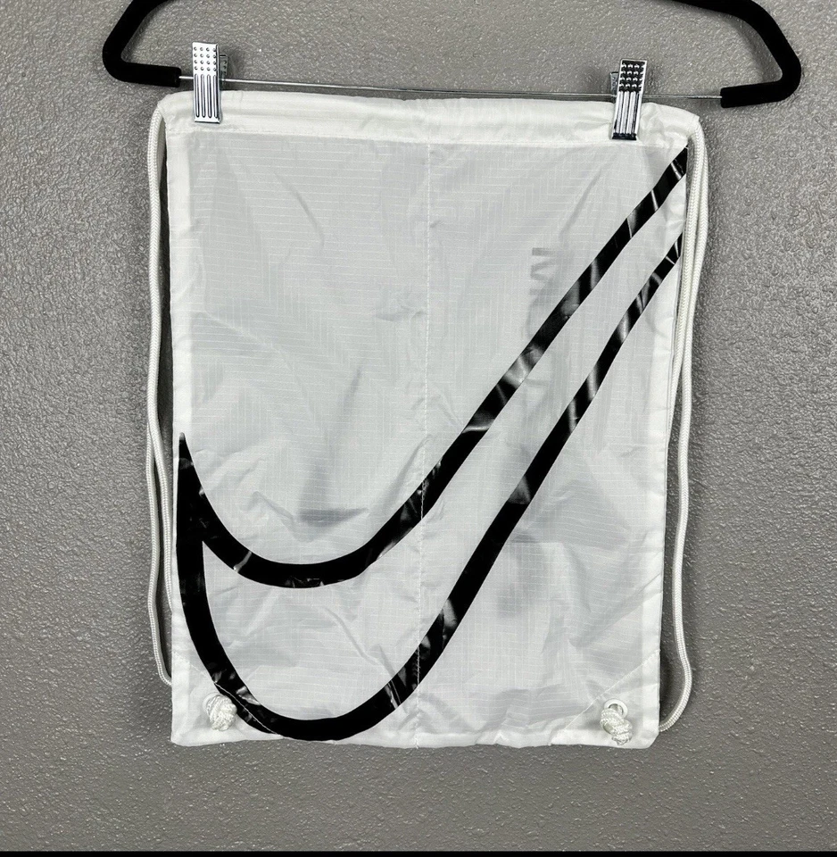 Nike Air Zoom Track & Field White Black Logo Dust Shoe Bag 17x12 String Closure - Image 1 of 4