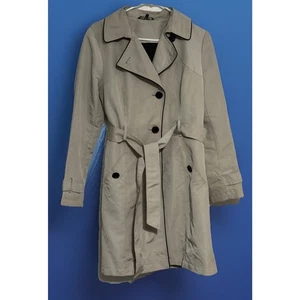 Marks & Spencer Collection Trench Coat Rain Jacket Size 12 Stone - Picture 1 of 5