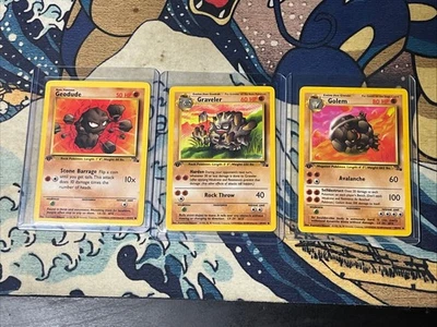 First edition/fossil Geodude, Graveler And Golem - Image 1 of 4