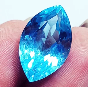 Wunderschöner 12,80 ct Aquamarin lose Edelstein Marquise Form zertifiziert - Bild 1 von 6