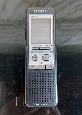 Sony ICD-P520 Digital Voice Recorder with 256 MB Built-in Flash Memory and USB - Image 1 of 4