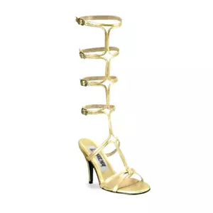 Zapato Funtasma Diosa Romana Tirantes Tacón Alto Mujer Talla 6 EE. UU. Cuero PU 4 Correas - Imagen 1 de 12