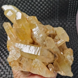 941g Natürlicher Elestial Engel Goldener Heiler Lemurischer Citrin Quarz Kristallcluster - Bild 1 von 12