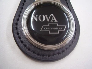 CHEVROLET NOVA WITH BOWTIE KEY CHAIN LEATHER FOB FREE POSTAGE - Picture 1 of 3