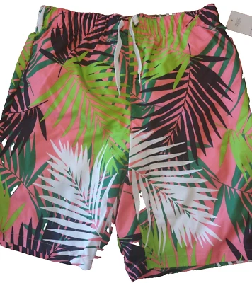 Palm Leaves Boys Size 10-12 Husky Swim Shorts-Brand New-SHIPS N 24 HOURS - Image 1 of 4