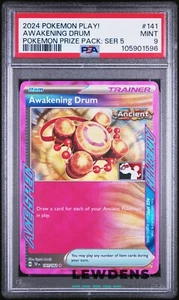 Awakening Drum - PSA 9 - 141/162 - Prize Pack Series 5 - Graded Pokemon Card - Picture 1 of 3