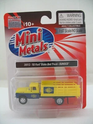 Mini Metals HO Model 30512: 1960 Ford F100 Stake Bed Truck, Sunoco, MOC - Image 1 of 4