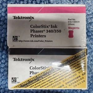 TEKTRONIX COLORSTIX INK MAGENTA/BLACK PHASER 340/350 016-1309-01 016-1307-00 - Picture 1 of 3