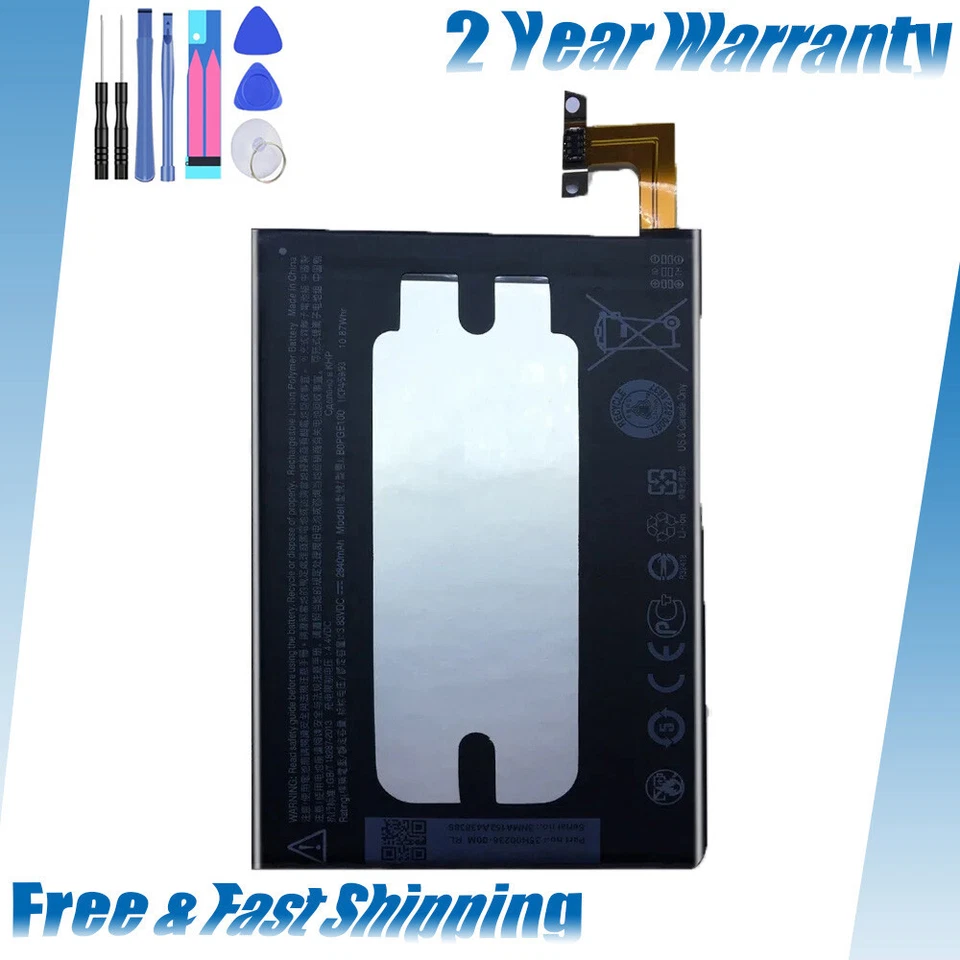 NEW FOR HTC BOPGE100 REPLACEMENT BATTERY FOR HTC ONE M9 | 2840mAh + TOOLS - Image 1 of 4