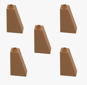 5 Nuevo LEGO Turrón Medio 2x1x3 Pendiente Ladrillo 4460 Marrón Tostado Ángulo Techo 75° Empinado - Imagen 1 de 6