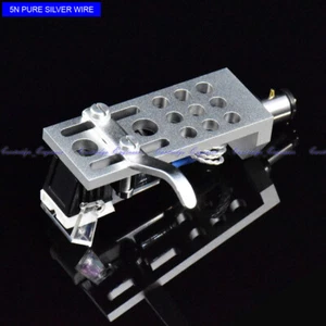 New 10pcs/lot MM cartridge +pure silver wire +CNC headshell assembly 7S6ZSPSW - Picture 1 of 5