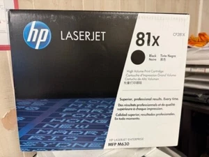 HP CF281X OEM HP High Yield Black Toner. 81x. OPEN BOX, SEALED BAG.. SHIPS FRE - Afbeelding 1 van 1