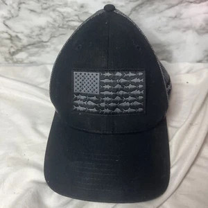Columbia PFG Sombrero Pesca Bandera Negra Gorra Americana FlexFit S/M - Imagen 1 de 7