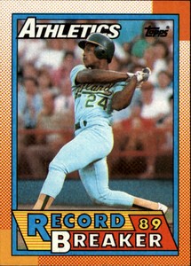 1990 Topps Baseball #7 Rickey Henderson RB