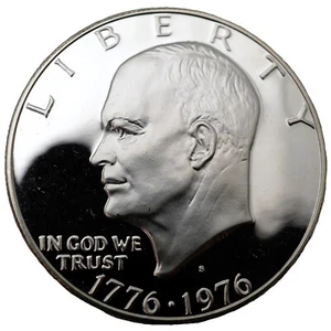 1776-1976-S 40% Silver Eisenhower Ike $1 Dollar Proof - Picture 1 of 2