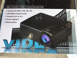 Proyector de Cine Fácil LED Pequeño AV/VGA/SD/USB/HDMI 16/9 4:3 - Imagen 1 de 6